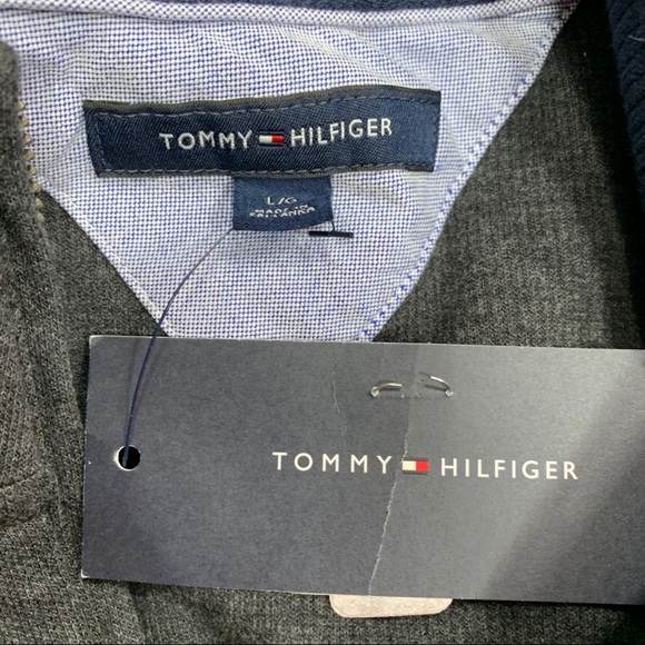 🎁 Tommy Hilfiger Mens 1/4 Zip Mockneck Sweatshirt - Picture 6 of 9